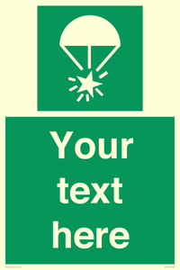 Custom sign safe condition Rocket parachute flare